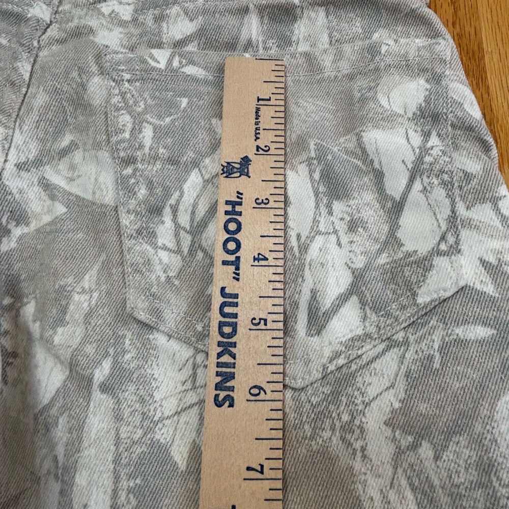 EUC Hollister Camo Low Rise Baggy Jeans Size 00R W24 raw edge - Picture 7 of 12